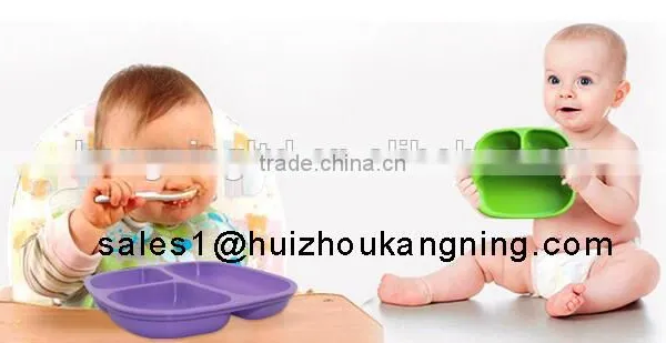 3 Division Silicone Dinning Mat for Baby Toddler photo-2