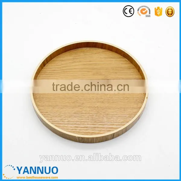 Natural Wooden Tea Dish, Pizza Fruit Tray, Small and Big Wood Plate photo-3