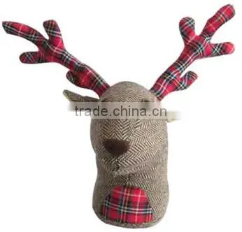 Store More Christmas Deer Animal Polyeater Stone Stuffed Door Stopper photo-3