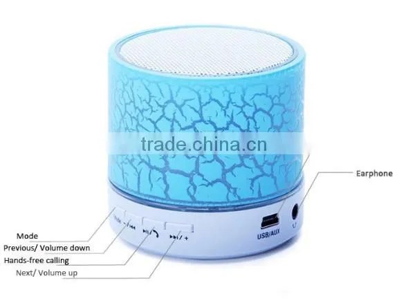 2016 Colorful Dazzle Light Crack Bluetooth Speaker Outdoor Portable Mini Bass Sound Box photo-6