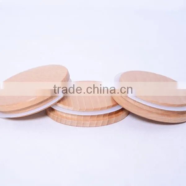 New Creative Glass Bottles Bamboo Cover, Wooden Seal Lid photo-4