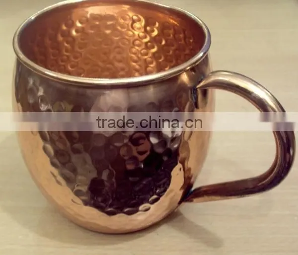 AMAZON BEST SELLING FDA APPROVED 470 ML 100% PURE COPPER BARREL HAMMERED MOSCOW MULE MUG photo-5