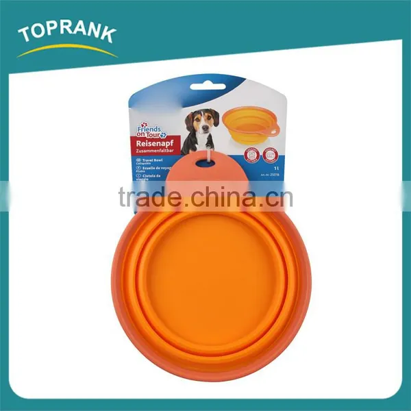 Pet Food Bowls Portable Travel Feeding Collapsible Silicone Pet Bowl photo-5