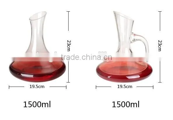 High-end Mouth Blown Glass Decanter Glass Wine Decanter With Handle photo-2
