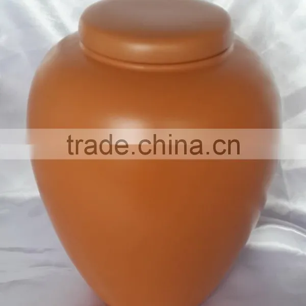 Adult Style Biodegradable Red Pottery Urns for Cremation Use photo-4