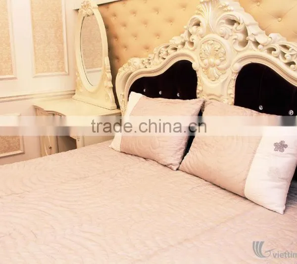 Luxurious Firework Pink Bedding Set, 100% Silk Handicraft in Vietnam, Blanket and Pillow Cover photo-2