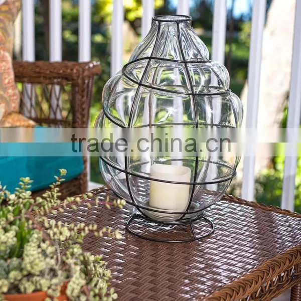 Creative Glass Candleholder For Home Decor Candle Lantern photo-3