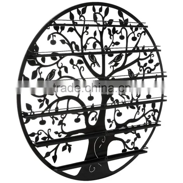 Tree Design Black Metal Wall Mounted 6-Tier Nail Polish Organizer Rack Rack photo-2