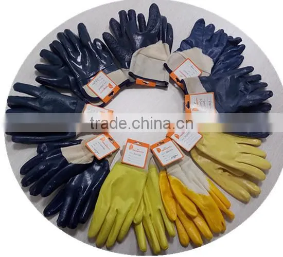With 5 Years Experence Brown Nitrile Coated Gloves With Safety Cuff Working Gloves photo-2