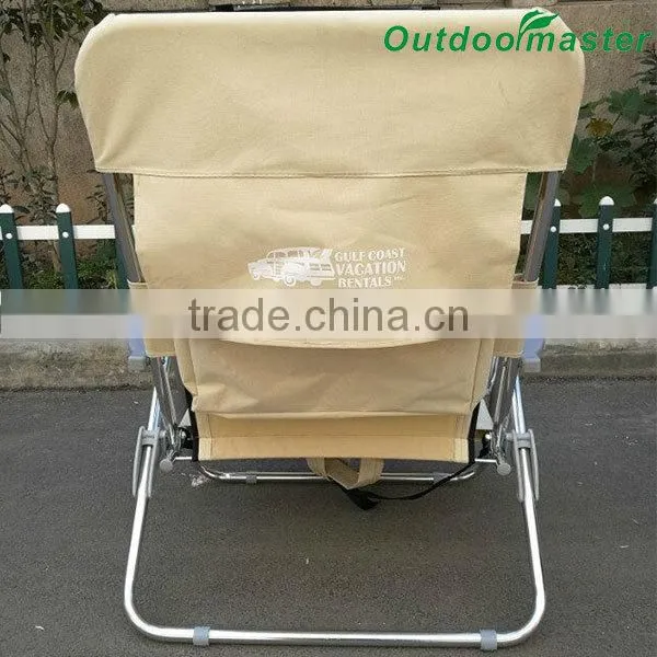 Lightweight Beige Aluminum Folding Backpack Beach Chair photo-6
