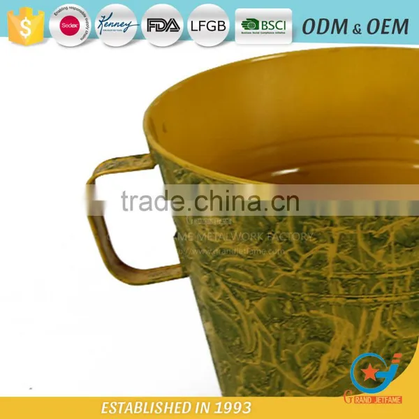 10 Inch Outdoor Plants for Pots Metal Flower Planters photo-5