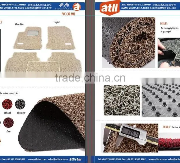 Hot Sale PVC Spider Coil Mat Car Carpet, Durable NonSlip PVC CAR MAT,Nail Backing Car Carpet Mat photo-2