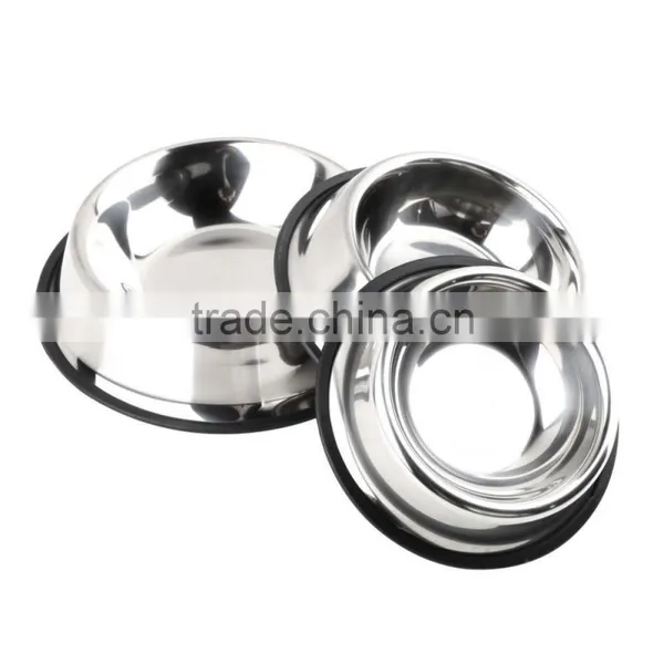 Stainless Steel Pet Cat Bowl No Tip No Slip Dog Puppy Pet Food or Water Bowl Dish Feeding Watering Supplies 3 Different Size photo-2