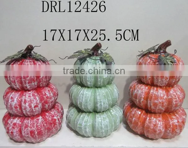 Colorful Pumpkin Ceramic Lantern Festival Holloween Decorations photo-5