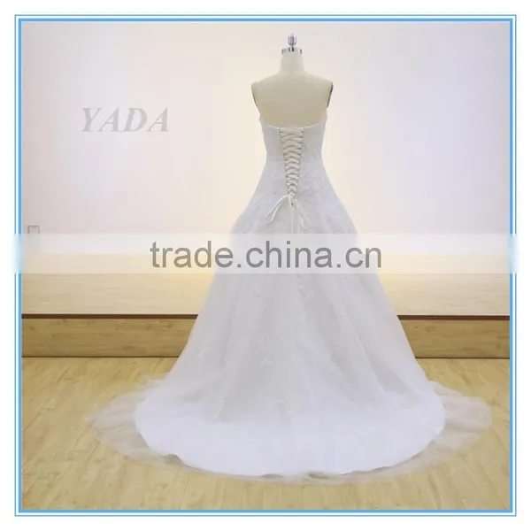 New Design Ladies Off-shoulder Slim Mermaid Tail Wedding Dress Full Dress photo-2