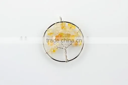 High End Rose Quartz Chip Stone Beads Pendant Diy Wire Wrapped Quartz Stone Charms Pendant 2016 for Sales photo-5