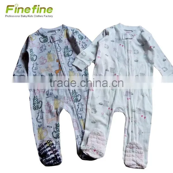 New Born Cool Pattern Plain Organic Baby Romper Clothing photo-2