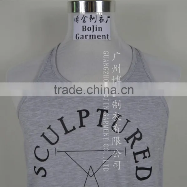 Fashion Design Cotton White Color Tanktop Printed for Men photo-2