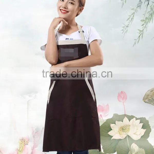 Solid Color Coffee Shop Overalls Thick Aprons Antifouling Oil Custom LOGO Advertising Aprons Tooling Aprons photo-3