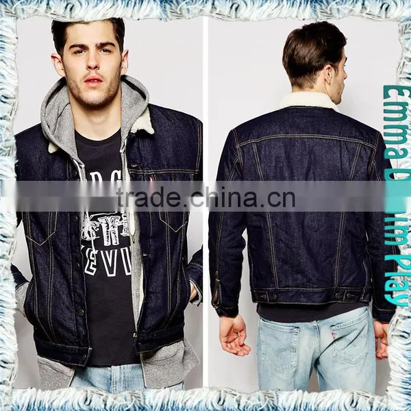 Casual MenS Spring/Autumn Hat Single-Breasted Lapel Indigo Jackets photo-2