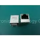 8P8C Top Entry Female RJ45 Jack 180 Degree Ethernet Coupler With LED 18.75mm
