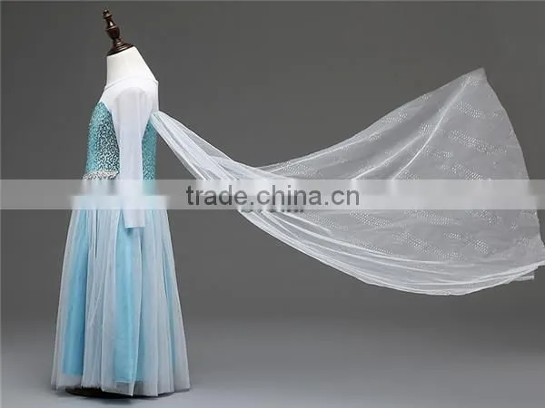 Hot Movie Frozen Dress Fashion Dress Children Dress Cosplay Costume for Girls photo-5