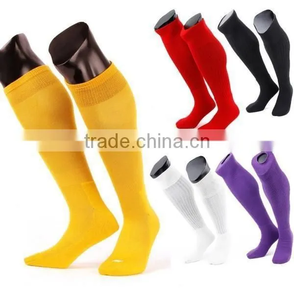 Men Pure Color Long Over Knee Football Basketball Athletic Soccer Sport Socks