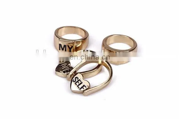 I Love My Life Rings 4 Piece 18mm Ring Set photo-3