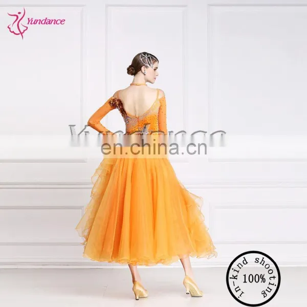 2016 Long Sleeves Beautiful Ballroom Dance Dress B-14764 photo-6