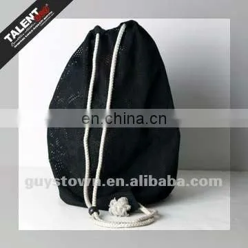 Custom Printed Brand Logo Mesh Cloth Drawstring Bag For Promotion photo-4
