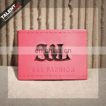 Custom Private Brand Name Logo PU Leather Label for Garment photo-3
