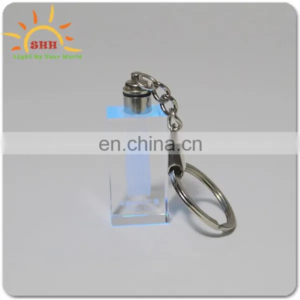 Led Colorful Keychain 3d Custom Logo Laser Engraving Crystal Plastic Photo Keychain photo-3