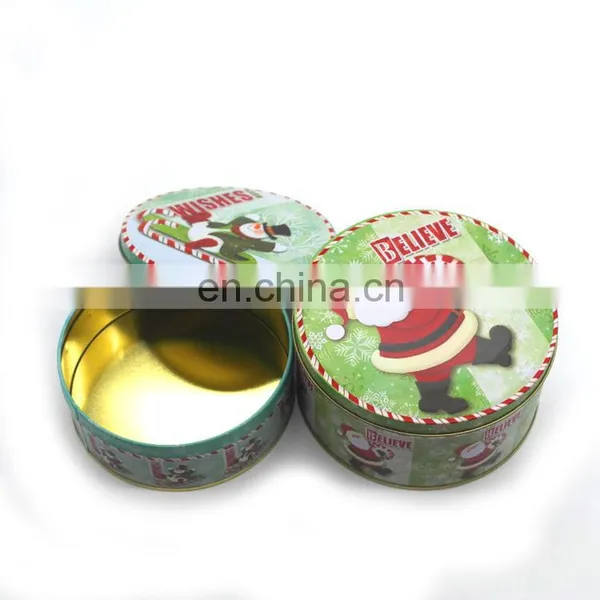 Christmas Candy Tin Can Wholesale, Round Metal Chocolate Tin Can photo-5