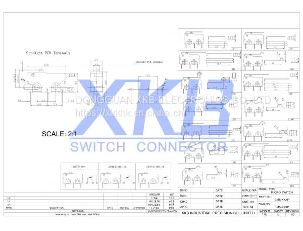 19.8x10.6x6.3 High Current P-type Micro Switch photo-2