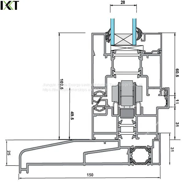 Customized Heat Barrier Profile For Aluminum Alloy Doors and Windows photo-2