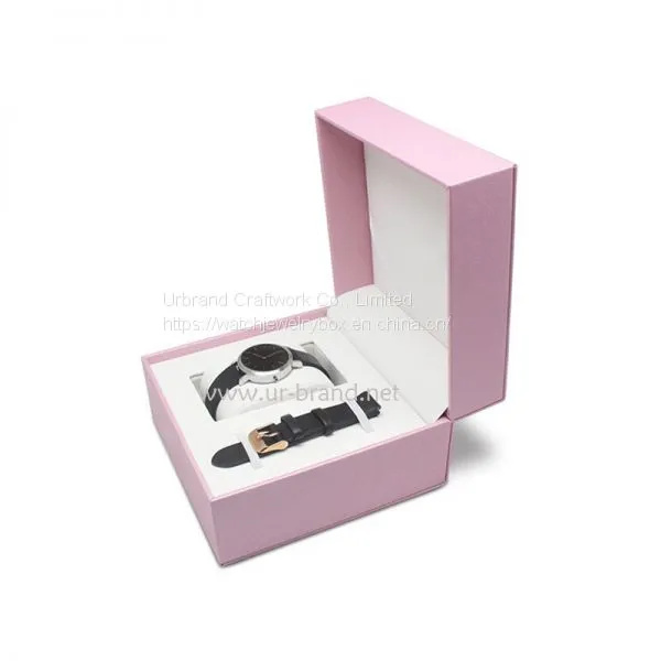 Watch Box Factory Direct Sale PU Leather Flip Watch Box Jewelry Box PU Watch Packaging Box Customizable LOGO photo-2