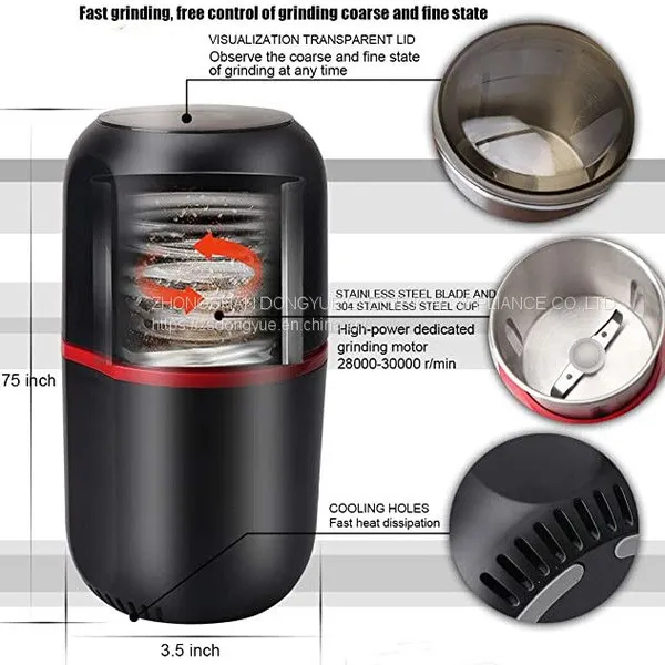 2021 New Model Electric Coffee Beans Grinder 110V/240V Large Capacity 280ml Spice Herb Grinder photo-3