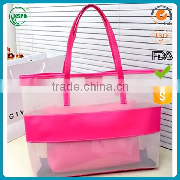 Promotioal Beautiful Pvc Button Closure Bag / Fashion Lady Bags photo-3