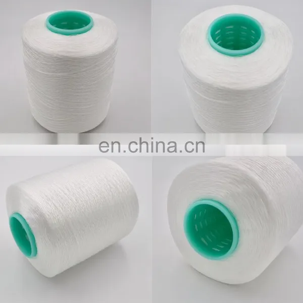 100% Polyester Nylon6 Nylon 66 High Tenacity Raw White Sewing Thread for Leather Products 420/3 photo-4