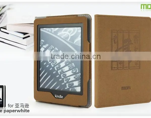 MOFi Wholesale Waterproof Leather Flip Case Cover for Amazon Kindle Paperwhite photo-5