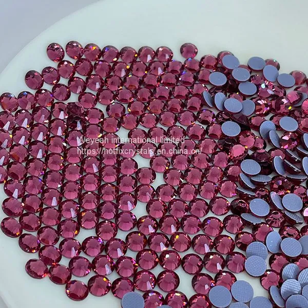 Hot Fix Flat Back Glass Crystal Rhinestones Aqumarine Ss4-ss30 photo-2
