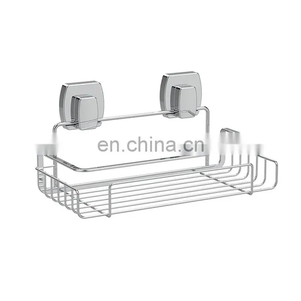 Reusable Wall Mounted Stainless Steel Shower Caddy Organizer Bathroom Storage Rack With Easy Loc Suction