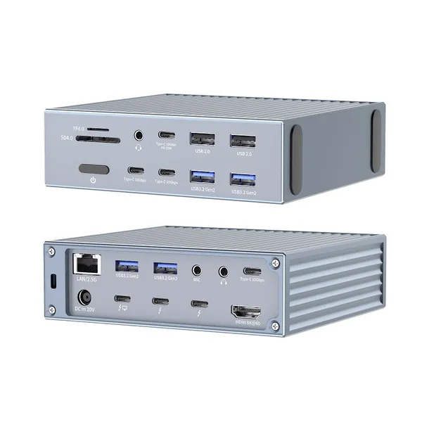 20 в 1 док-станция Thunderbolt4 с концентратором HDMI и USB 3.0