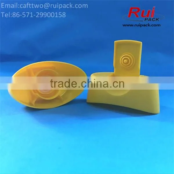 28mm Oval Shape Food Grade Flip Top Cap With Silicone Valve for Honey, Snap on Flip Top Cap With Plug Seal photo-4