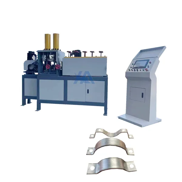 Stainless Steel Pipe Hose Clamps Making Machine PLC Gearbox Bearing Gear Engine Pump-Barrel Forming Metal Hoop Locking Machine