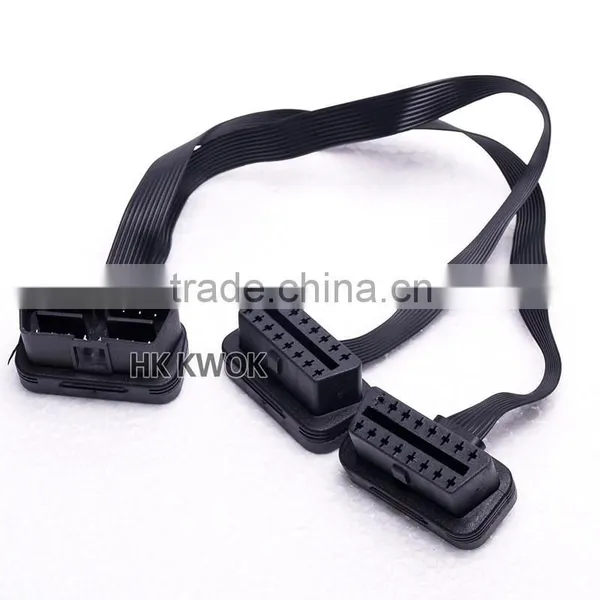 OBD II FLAT Cable Extension Connector Cable