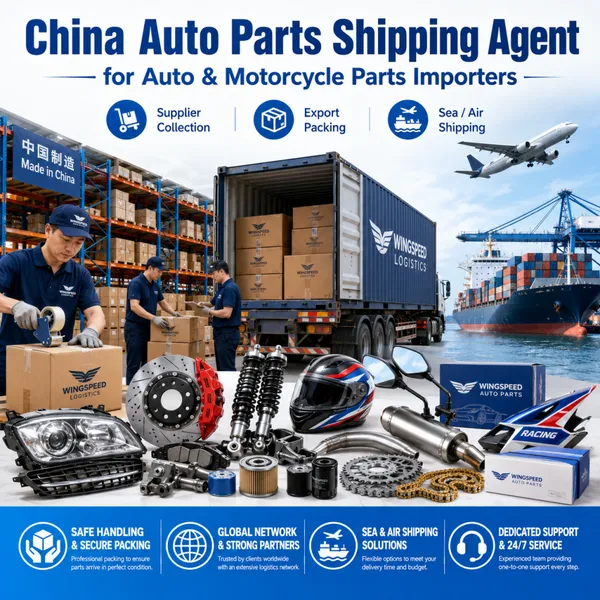 China Auto Parts Shipping Agent for Auto and Motorcycle Parts Importers