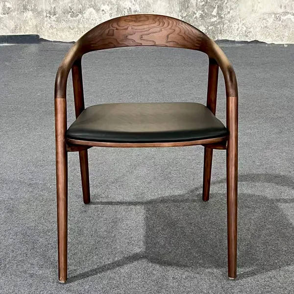 Nordic Modern Solid Wood Bar Stools Cushion LW-028S Model 1 Year Warranty for Dining Rooms Home Office Parks Bathroom Workshop photo-2