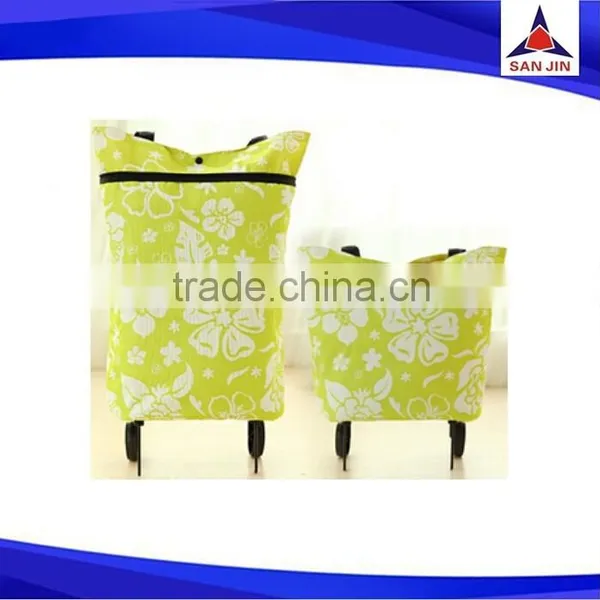 600D+PVC Oxford Fabric Foldable Shopping Trolley Bag With Wheels photo-4