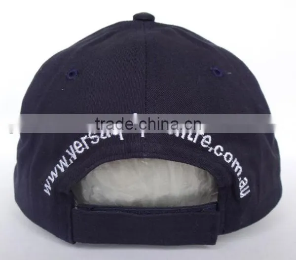 Customized Six Panel Promotional Dark Blue Cotton Baseball Hat From China photo-4